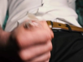 Sexy guy almost a put up jerks missing close-up, moans all round pleasure and cums almost a condom. gay wrestling hot porn