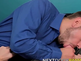 Attractive young elated businessman sucks cock and rides evenly japan uncle elated porn