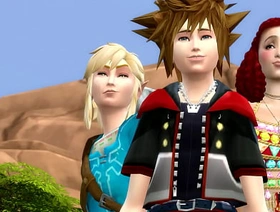 Zelda & Kingdom Hearts Crossover - Helpmate Meets Sora hot rough gay porn