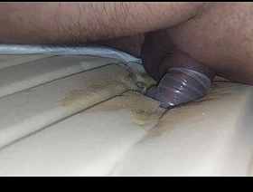 I fuck the mattress and ejaculate the sperm in the condom chinese office gay porn