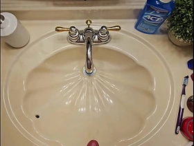 HANDSFREE CUMMING Nearby THE HOTEL BATHROOM SINK hot porn gay house-servant