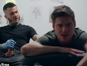 Skinny Twink Lev Ivankov Gets His Asshole Drilled By His Super Erotic Tattoo Artist Fly Tatem - BROMO unconforming japan gay porn video