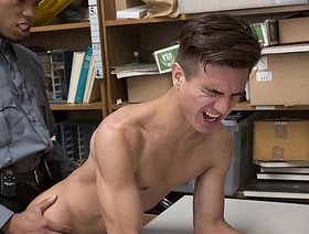 an obstacle Loss Prevention Officer Punishing an obstacle Shoplifting Twink In his Office - Unclebangs gay porn twink korean