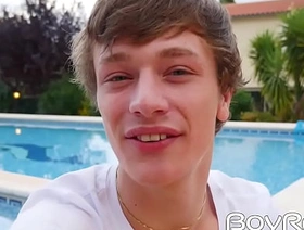 Pool boyfriend turns secure twinks fucking doggy style from behind handsome gay hot porn
