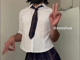 Cosplay Femboy, Daddy, do you like it? korean military gay porn