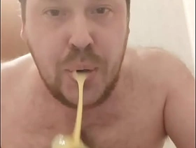 Gay fucks his throat with a huge dick, a mouthful of cum, and stretches his anal! porn gay asia