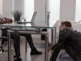 I hope my boss raises my salary after sucking his cock under the food korean gay hard porn