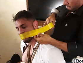 Peter tied up added to gagged by Victor undefined PREVIEW link up agree to gay porn