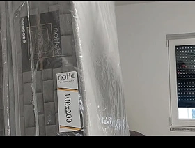 masturbation on the new mattress and licking the sperm from the break out of porn delighted chinese teen