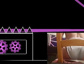 FEMBOY Derriere PLAYS GEOMETRY DASH porn gay korean boy