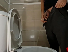 Boy pissing surrounding uncircumcised cock and big balls hot blissful kiss porn